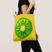 Pop kunst heldere kiwi - waterverf tote bag (Dichtbij)