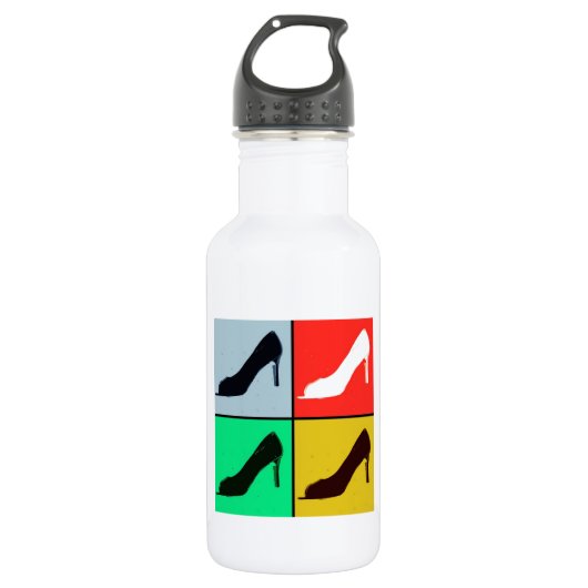 Pop Kunst-hiel-pompen Waterfles (Voorkant)