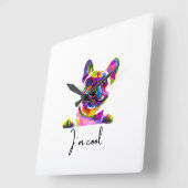 pop kunst hond wandklok (Hoek)