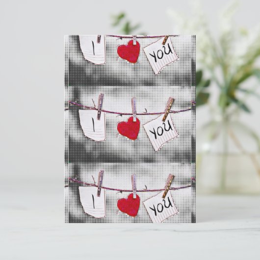 Pop Kunst Ik hou van je Kaart (Staand voorkant)