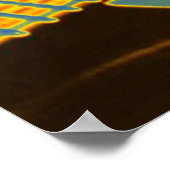 Pop Kunst Klassieke Spaanse gitaar Poster (Hoek)