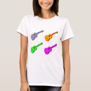 Pop Kunst Klassieke Spaanse gitaar T-shirt