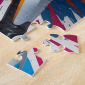 Pop kunst kleurrijk legpuzzel (Zijkant)