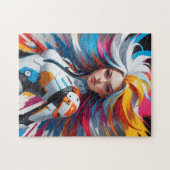 Pop kunst kleurrijk legpuzzel (Horizontaal)