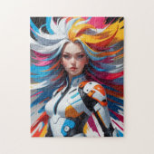 Pop kunst kleurrijk legpuzzel (Verticaal)