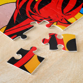 Pop kunst Kleurrijk meisje Legpuzzel (Zijkant)