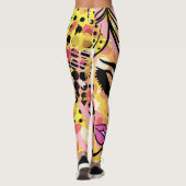 Pop kunst, kleurrijke dame. leggings (Achterkant)