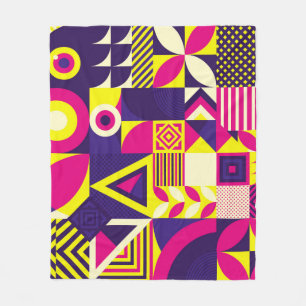 Pop kunst, kleurrijke geometrische vormen. fleece deken