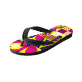 Pop kunst, kleurrijke geometrische vormen. kinder teenslippers (Schuin)