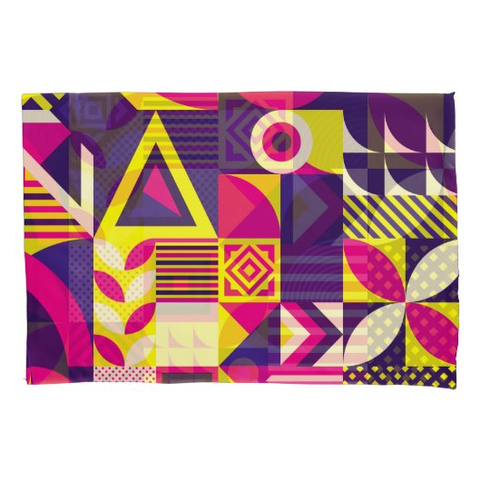 Pop kunst, kleurrijke geometrische vormen. kussensloop (Voorkant)