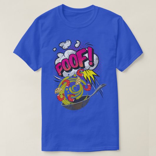 Pop kunst kookgerei Comic Aesthetic Wok Culinaire T-shirt (Design voorkant)