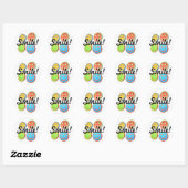 Pop kunst lachende gezichten stickers (Vel)
