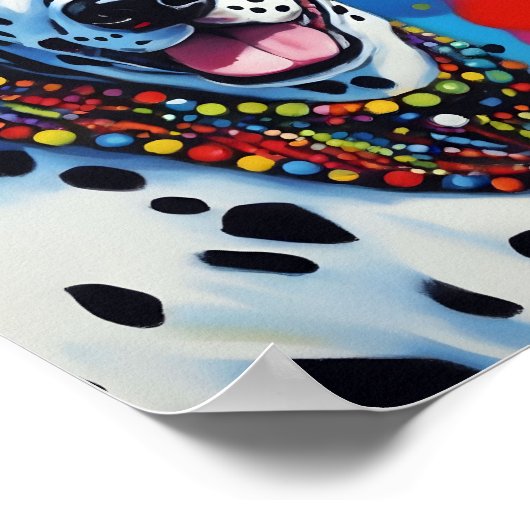 Pop Kunst Levendig Dalmatisch Poster (Hoek)