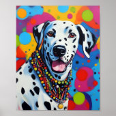 Pop Kunst Levendig Dalmatisch Poster (Voorkant)