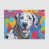 Pop Kunst Levendig Dalmatisch Tissuepapier (Voorkant)