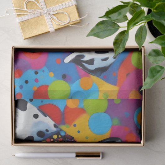 Pop Kunst Levendig Dalmatisch Tissuepapier (Geschenk)