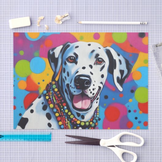 Pop Kunst Levendig Dalmatisch Tissuepapier (Craft)