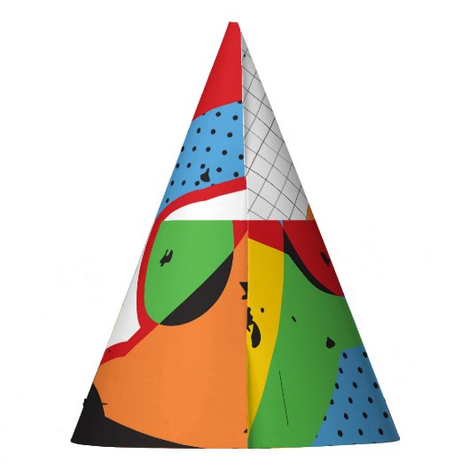 Pop kunst, levendig minimalisme. feesthoedjes (Achterkant)