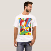 Pop kunst, levendig minimalisme. t-shirt (Voorkant volledig)