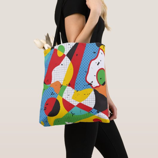 Pop kunst, levendig minimalisme. tote bag (Dichtbij)