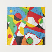Pop kunst, levendig minimalisme. wandkleed (Voorkant (horizontaal))
