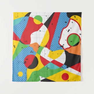 Pop kunst, levendig minimalisme. wandkleed