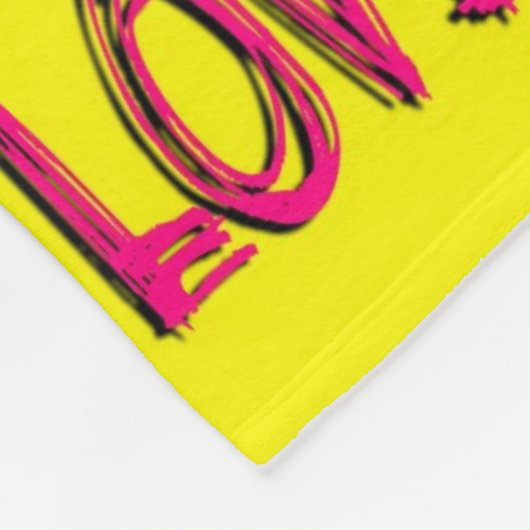 Pop kunst liefde fleece deken (Hoek)