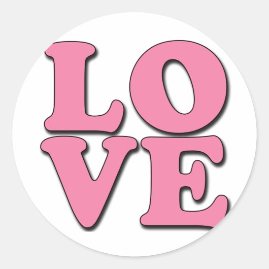 POP KUNST LIEFDE RONDE STICKER (Voorkant)