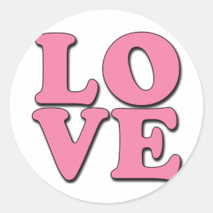 POP KUNST LIEFDE RONDE STICKER