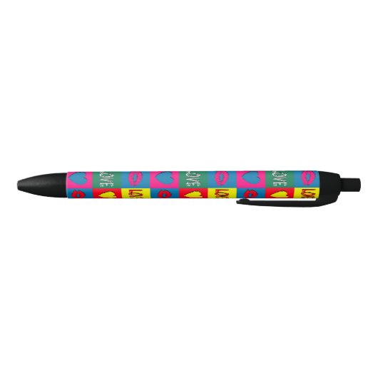 Pop kunst liefde zwarte inkt pen (Bodem)