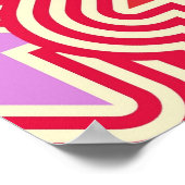 Pop kunst maakt rood Violet blauw Poster (Hoek)