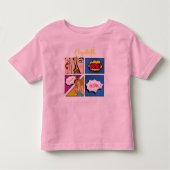 Pop kunst meisje comic kinder shirts (Voorkant)