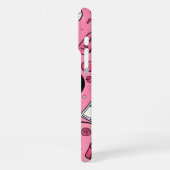 Pop kunst meisje hoesje roze hoesje ontwerp iPhone hoesje (Linkerkant)