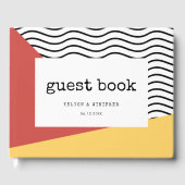 pop-kunst Memphis-stijl bruiloft Gastenboek (Voorkant)