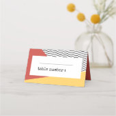 pop-kunst Memphis-stijl bruiloft Plaatskaartje (Voorkant)