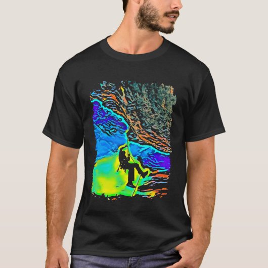 Pop-kunst met rotsklimmen t-shirt (Voorkant)