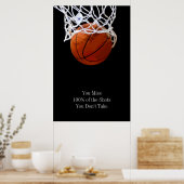 Pop Kunst Motivatie Citaat Basketball Poster (Keuken)