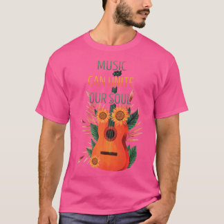 Pop kunst - muziek kan ons hart verenigen - zonneb t-shirt
