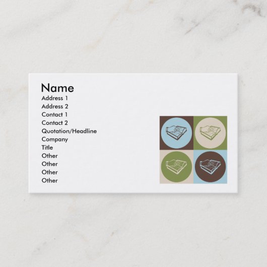 Pop Kunst Onderwijs visueel gehandicapt Visitekaartje (Voorkant)