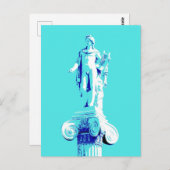 Pop kunst oude sculptuur Apollon Briefkaart (Voorkant / Achterkant)