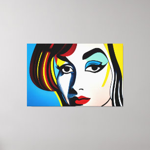 Pop Kunst Portret Canvas Print