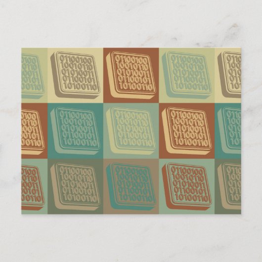 Pop-kunst programmeren briefkaart (Voorkant)