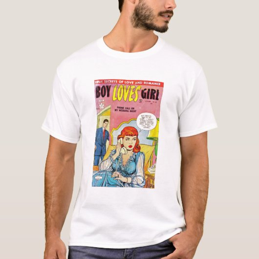 Pop Kunst - Romance - Jongen houden van meisje - t T-shirt (Voorkant)