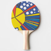 Pop kunst, ruimte, zon, abstracte heldere kosmisch tafeltennisbatje (Voorkant)