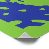 Pop kunst Santa green blue Poster (Hoek)