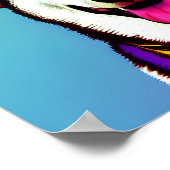 Pop Kunst schilderen van een Husky Dog die een Pet Poster (Hoek)