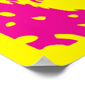 Pop kunst Sintergeel roze Poster (Hoek)