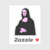 Pop Kunst Stijl Mona Lisa Sticker (Vel)