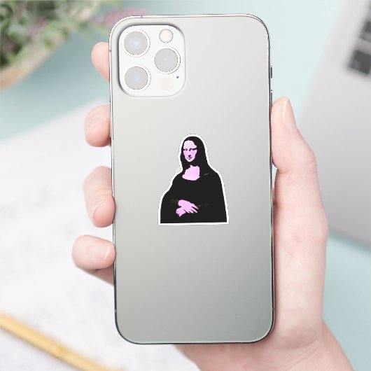 Pop Kunst Stijl Mona Lisa Sticker (Telefoon)