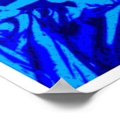 Pop Kunst Stijl Vrijheidsbeeld Vier Kleur Poster (Hoek)